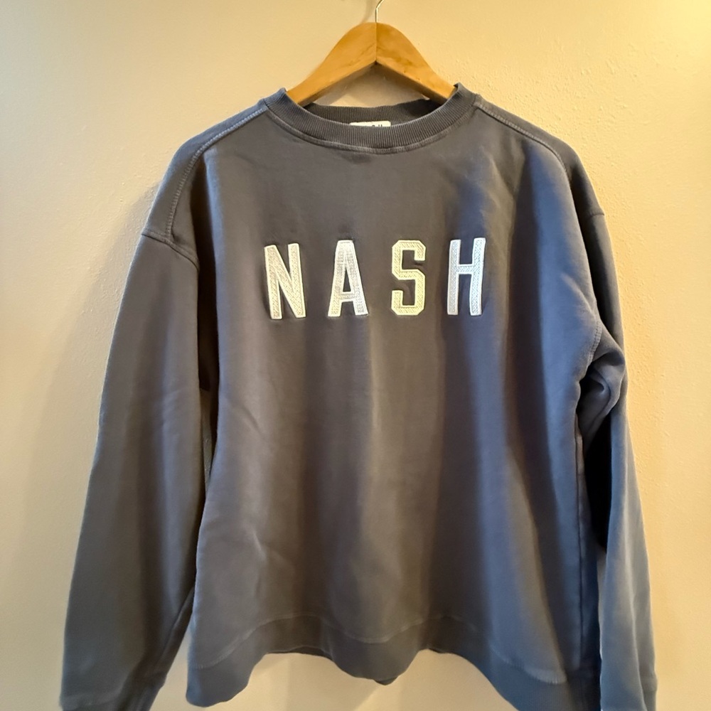 NASH Crewneck Sweatshirt in Faded Blue-Gray